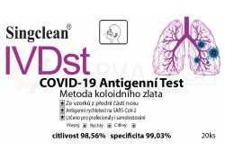 SINGCLEAN výtěrový rychlotest antigen na COVID-19 koronavirus, 20 ks