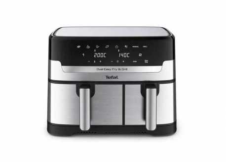 Horkovzdušná fritéza Tefal Dual Easy Fry & Grill EY905D10, nerez/černá