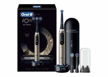 Elektrický zubní kartáček Oral-B iO10 Lunar Gold + Nabíjecí cestovní pouzdro