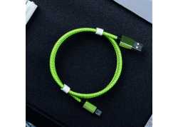 Micro USB kabel 1m zelený