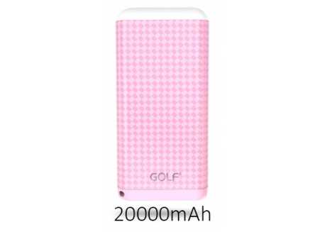 Golf D200GB power bank / powerbanka 20000mAh růžová